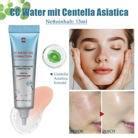 CC Cream Water mit Centella Asiatica, Leichte CC Creme, CC Water Gesichtscreme, Feuchtigkeitsspendend Korean Make Up Fondation, Color Change Gesichtspflege gleicht Hautunebenheiten aus Alle Hauttypen