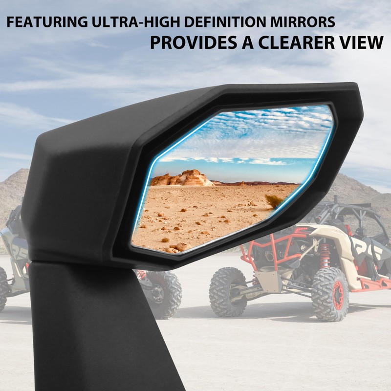 SAUTVS Folding Front Door Rear View Side Mirrors for Maverick