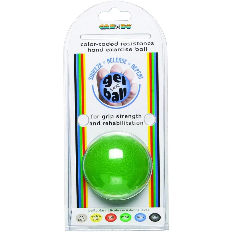 CanDo Gel Squeeze Ball, Standard Circular Hand Exercise Ball -