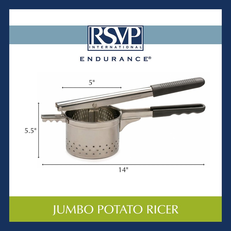 RSVP International Endurance® Jumbo Potato Ricer | Mash Potatoes, Fruits,
