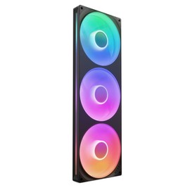 NZXT F420 RGB Core - 420mm Single-Frame Fan Unit with 3 x 140mm RGB Fans - Speed & Lighting Control - High Static Pressure & Airflow - Fluid Dynamic Bearings - 8 aRGB LEDs Per Fan - Black
