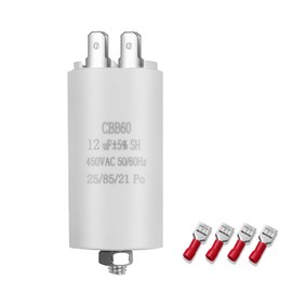 CBB60 450V 12UF 50/60HZ Capacitor, Plug-In Capacitor, Starter Capacitor, Motor Capacitor, Suitable for Pumps, Drills, Lawnmowers and Other Electrical Devices (Four Connections) ANGEEK