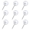 VAPKER Pearl White Card Push Pins Large 9.5mm Round Head