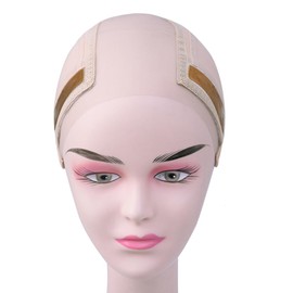 Lace Silicone Wig Grip Cap for Women,Wig Cap with Grip Band Adjustable,Used for Lace Wigs and Single Top Wigs-Lace Grip Cap Let Your Wig Be Glueless (Nude, M)
