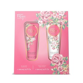 Maja, Estuche Coleccionable Love Rose, contiene crema corporal 200ml y jabón líquido corporal 200ml