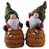 BWG Gonk 22cm Gnome On Beehive Garden Ornament Figurines (Set