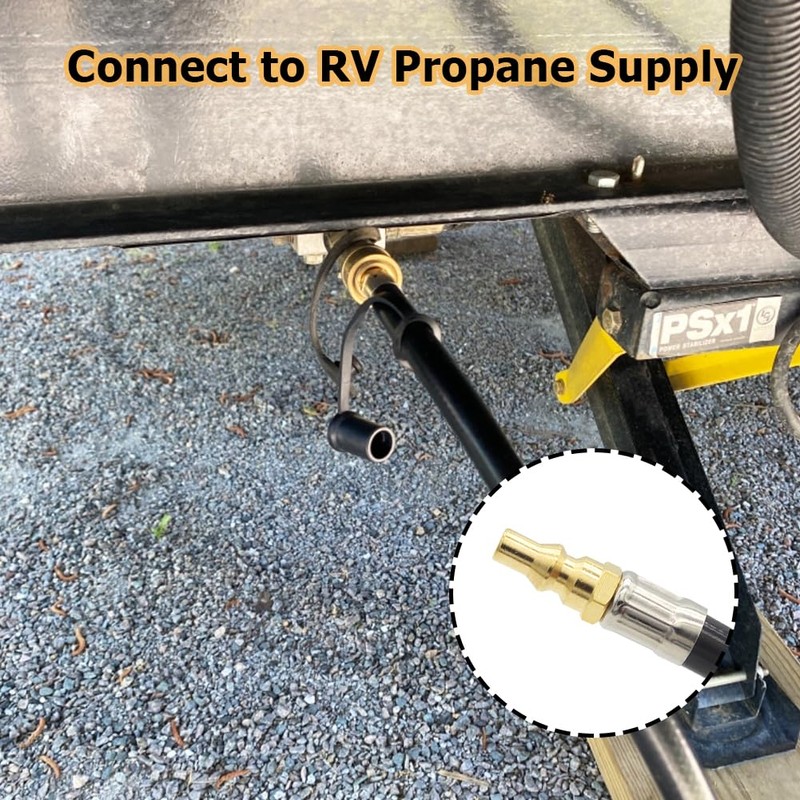 Hooshing 12FT Propane Quick Connect Hose with Propane Elbow Adapter