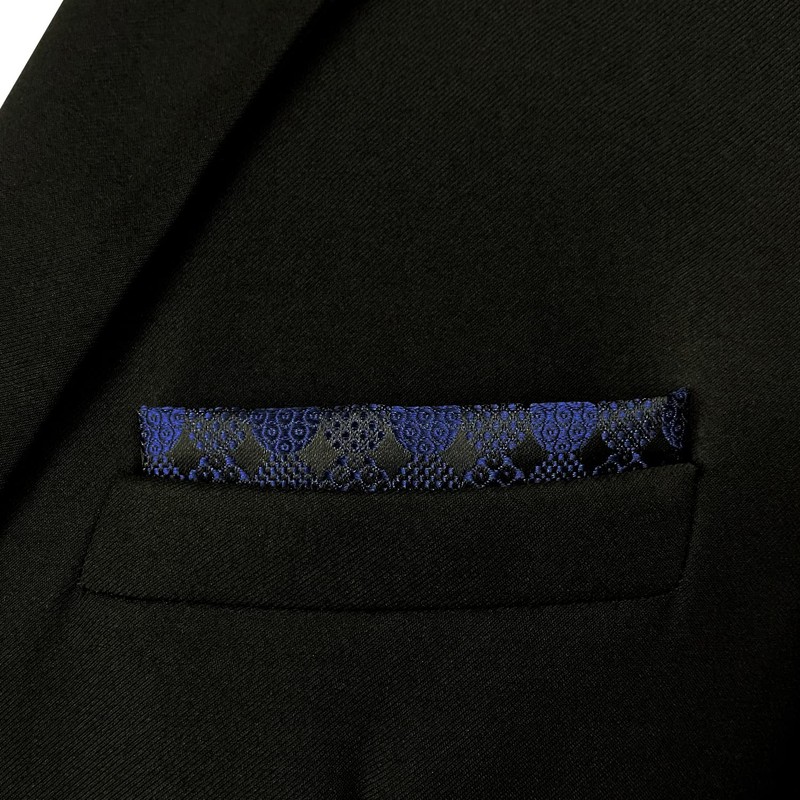 [S&W SHLAX & WING] Men's Tie Set Black Dark Blue