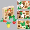 Baby Carrot Harvest Game Wooden Carrots Shape Sorting Matching Puzzle