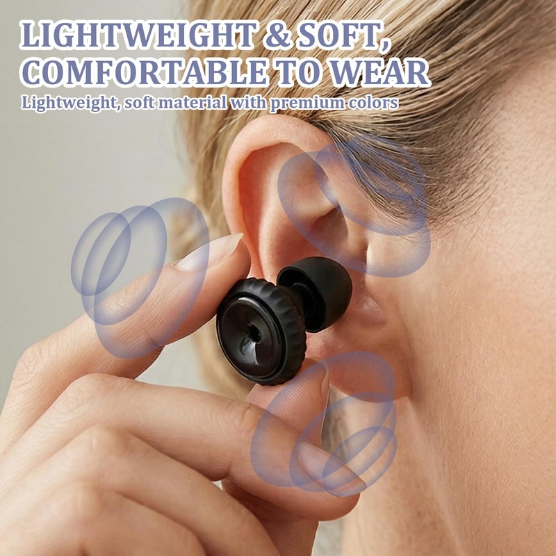 2 Pairs of Sleep Ear Protection, Adjustable 28 dB Noise