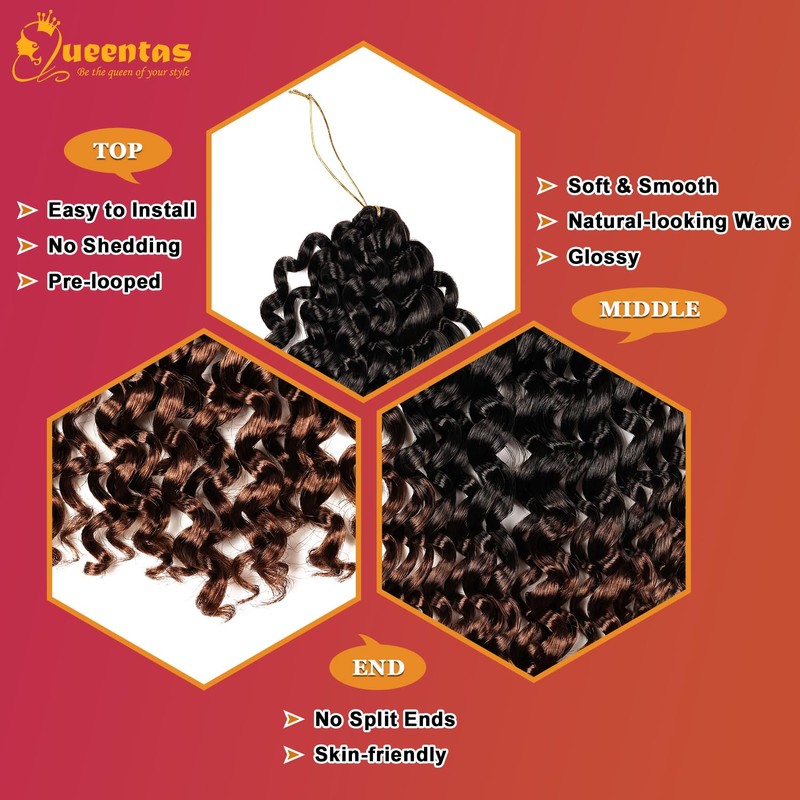 QUEENTAS 6 Pezzi Estensione Dei Capelli Intrecciati Primavera Trecce All'uncinetto