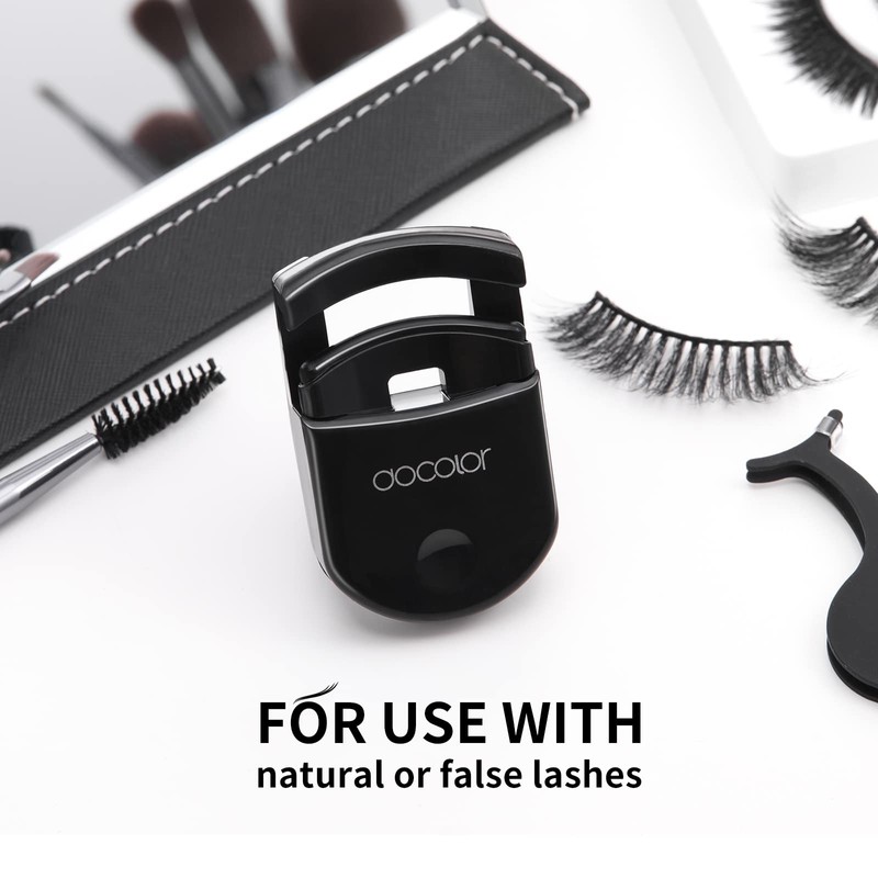 Docolor Eyelash Curler Portable Lash Curler with 1 Silicone Refill