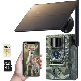 Bigfoot cameras Live Streaming 4g Trail Camera w/Solar panel, EiotSims, 64gb sd, LIon Batteries