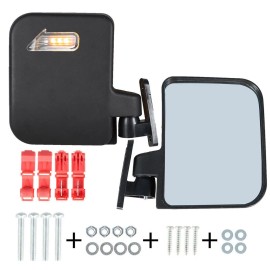 Generic Golf Cart Side Mirrors with LED Arrow Turn Signal for EZGO Club Car Yamaha
