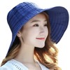White Fang CA132 Women's Visor, Hat, Celebrity, Folding, Wide Brim,