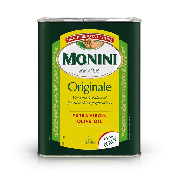 Monini Extra Virgin Olive Oil, Tin Can, 101.4oz (3L)