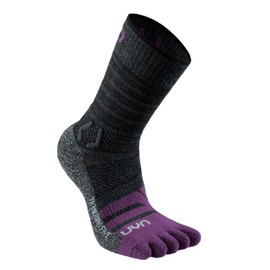 UYN Women's Trekking Five Merino Socks, Anthracite/Purple