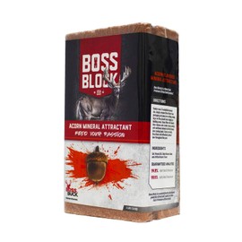 Boss Buck Boss Block Acorn Flavored 4lb Mineral Deer Attractant | Fast-Acting Powerful Long-Lasting Mineral Food Block for Deer