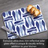 CounterArt Blue Fish 3mm Tempered Glass Cutting Board 10” x