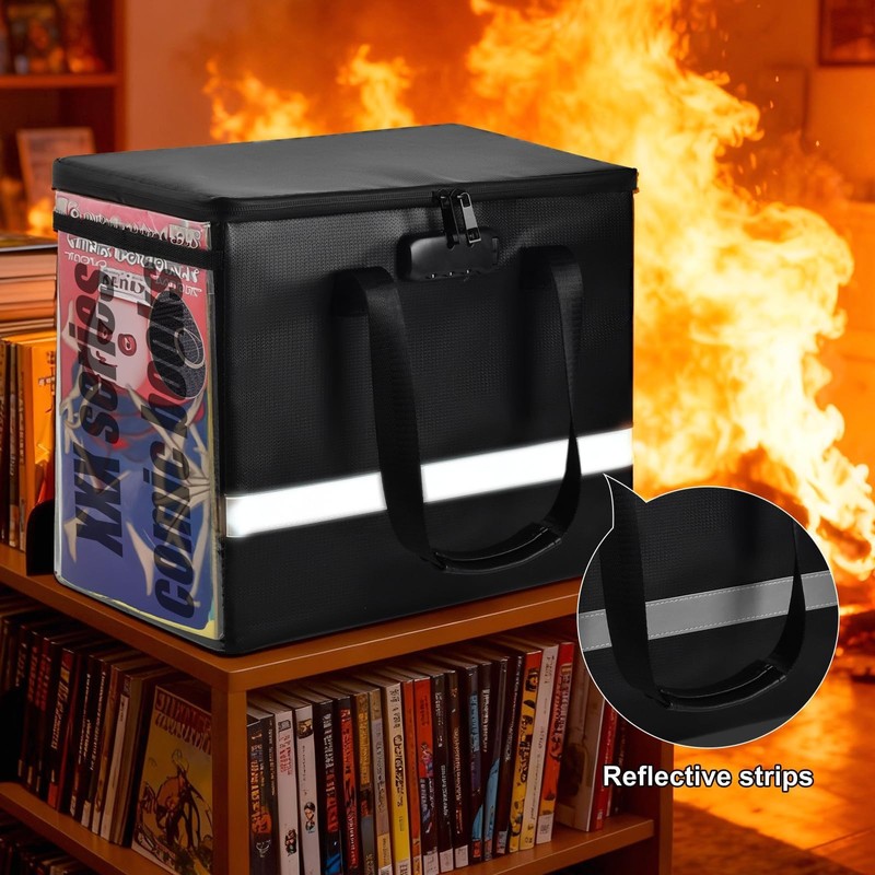 Fireproof Comic Book Storage Box - Holds 140+ Comics, Organizer