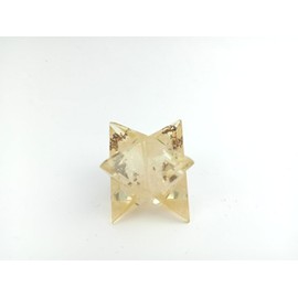 Prajet Energized Orgonite Healing Crystal 1inch Orgone Merkaba Rare Healing Positive Energy, Meditations (Selenite Merkaba orgone)