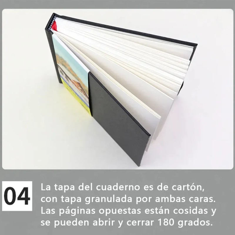 Cuaderno Dibujo Diario Libreta Sketchbook Pinturas 44 Hojas Color Negro