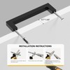 Goldenwarm 1 Pack Black Square Bar Cabinet Pull Drawer Handle
