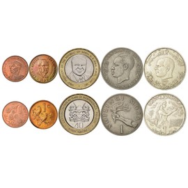 Hobby of Kings 5 Coin Collection | Presidents | Dawda Jawara | John Vorster | Mwai Kibaki | Julius Nyerere | Habib Bourguiba | 1966-2003