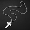HSWYFCJY Bible Verse Cross Necklace for Men,Christian Cross Necklace for