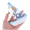 Gatuida Miniature Sailboat Model Decoration Nautical Themed Beach Decor for
