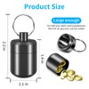 Pill Keychain Holder- Small Pill Box Waterproof Pills Fob Organizer