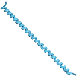 Rehabilitation Advantage Curly No-Tie Shoelaces, Teal