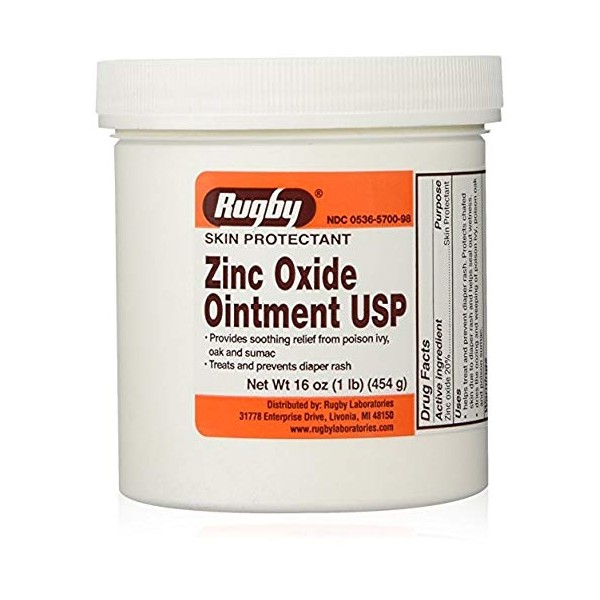 Rugby Zinc Oxide Ointment 1 lb (PACK OF 3)