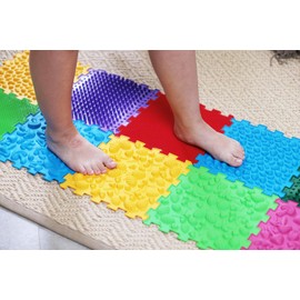 Textured Floor Mats Sensory Puzzle Rug Carpet - Sensory Floor Tiles Mat - Orthopedic Floor Mat Massage - Sensory Mats for Autistic People (10)