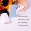 2 Pcs Travel Mini Refillable Dental Flossers Case,with 10 Count