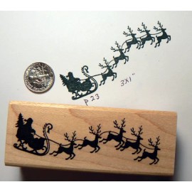 dragonflylaser Santa Claus with tree in sled P23 WM