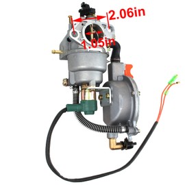 Dual Fuel Carburetor for Honda GX340 GX390 LPG NG 188F GX420 Conversion Kit 4.5-5.5KW Generator with Manual Choke Spacer Insulator