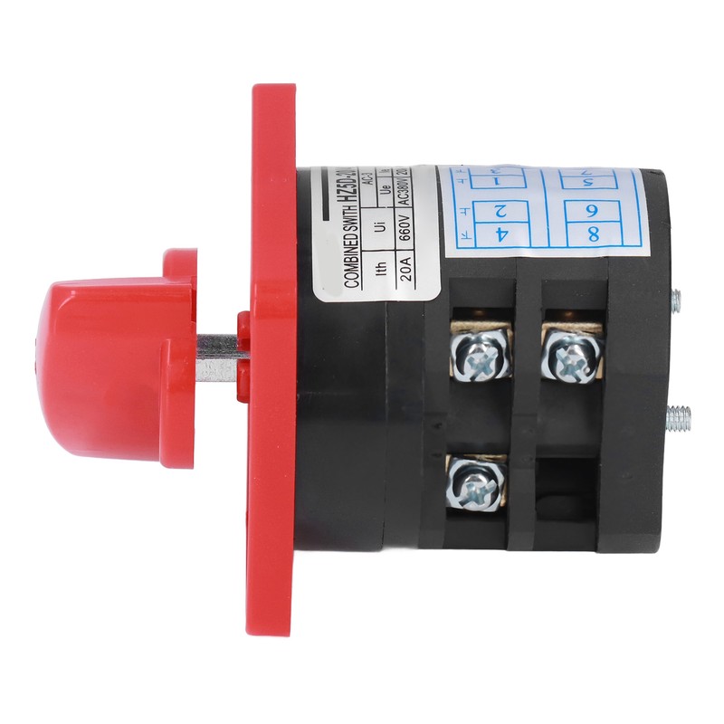 Changeover Switch PC Flame Retardant Combination Selector Switch 2 Sections
