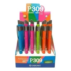 Portaminas P309 Sabonis Retractil Cuerpo Fluorescente 24 Pcs                                                                                          