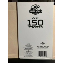 UNIVERSAL JURASSIC WORLD STICKER BOOK, OVER 150 PUFFY GLITTER FOIL & GLOSSY STICKERS