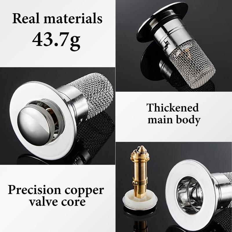 Pack of 2 Stainless Steel Floor Drain Strainer, Stainless Steel