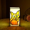 KIPHEPI Orange Cat Small Table Lamp for Bedroom Nightstand, Bedside