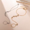 Amaxer Trendy Clear Zircon Hand Chain Bracelet for Women Stainless