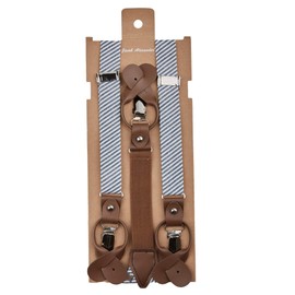 Jacob Alexander Seersucker - Tirantes de rayas para niño, Azul marino, Talla única