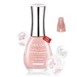 SAVILAND 15 ml Nail Hardener Extra Strong: 7-Day Repair Fingernails Strengthening Nail Hardener Brittle Nails, Nail Hardener with Colour Rich in Keratin Castor Oil VE Cuticle Oil Nail Strengthener