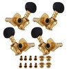 BQLZR Gold-plated 2R2L Tuning Peg Machine Head TUNERS for UKULELE