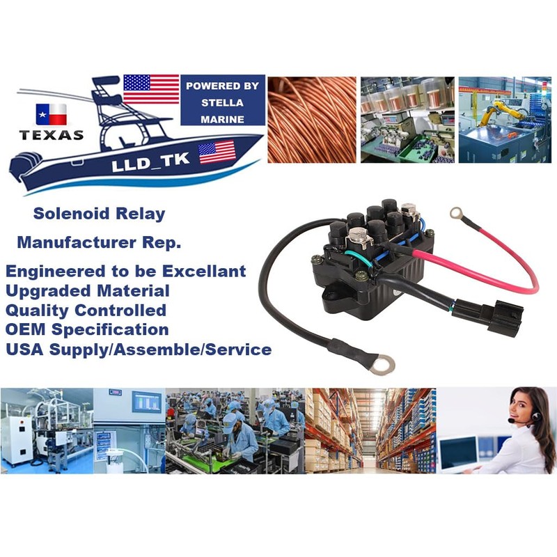 Trim Tilt Relay Solenoid for Yamaha 115HP 4 Stroke 68V-81950-00-00,