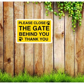 Safety First Display LTD Please close the gate dog sign - 1.2mm Rigid plastic for indoor/outdoor usage (200mm x 150mm) Viewing Distance within 5m.