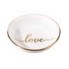 Lillian Rose Love Ceramic Ring Dish, Off-White, 3.5"