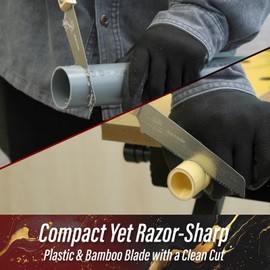 SUIZAN Small Hand Saw 5" Plastic Bamboo Blade - Compact Japanese Pullsaw Single Edge Woodworking Tools